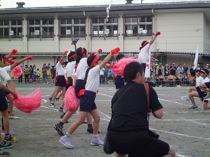 運動会 応援合戦 エール交換 稲城第三小学校